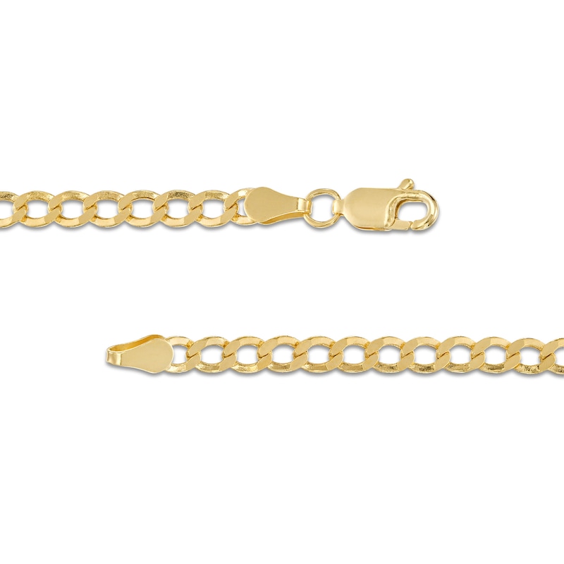 Main Image 2 of 3.5mm Curb Chain Necklace in Hollow 10K Gold - 20"
