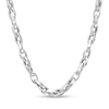 Thumbnail Image 1 of Italian Gold Twist Link Necklace in Hollow 18K White Gold - 16"