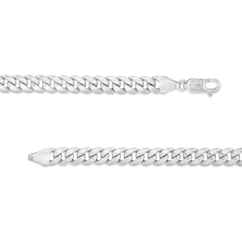 Main Image 2 of 5.25mm Cuban Curb Chain Necklace in Hollow 10K White Gold - 22"