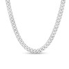Thumbnail Image 1 of 5.25mm Cuban Curb Chain Necklace in Hollow 10K White Gold - 26"