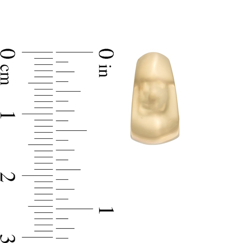 Main Image 3 of Huggie Hoop Earrings Hollow 18K Gold