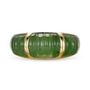 Thumbnail Image 3 of Jade Ribbed Three Stone Ring in 14K Gold