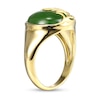 Thumbnail Image 2 of 14.0mm Jade Feather Overlay Ring in 14K Gold