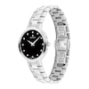 Thumbnail Image 2 of Ladies' Movado Faceto 0.04 CT. T.W. Diamond Watch with Black Dial (Model: 0607866)