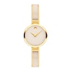 Ladies' Movado Moda Gold-Tone PVD Ceramic Bangle Watch with Taupe Dial (Model: 0607867)
