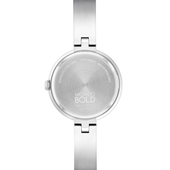 Ladies' Movado Bold® Crystal Accent Bangle Watch with Pink Mother-of Pearl Dial (Model: 3601178)