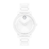 Thumbnail Image 1 of Ladies' Movado Bold® Evolution Crystal Accent White Ceramic Watch with Textured Tonal White Dial (Model: 3601233)