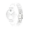 Thumbnail Image 2 of Ladies' Movado Bold® Evolution Crystal Accent White Ceramic Watch with Textured Tonal White Dial (Model: 3601233)