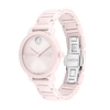 Thumbnail Image 2 of Ladies' Movado Bold® Evolution Pink Ceramic Watch with Crystal Accents (Model: 3601234)