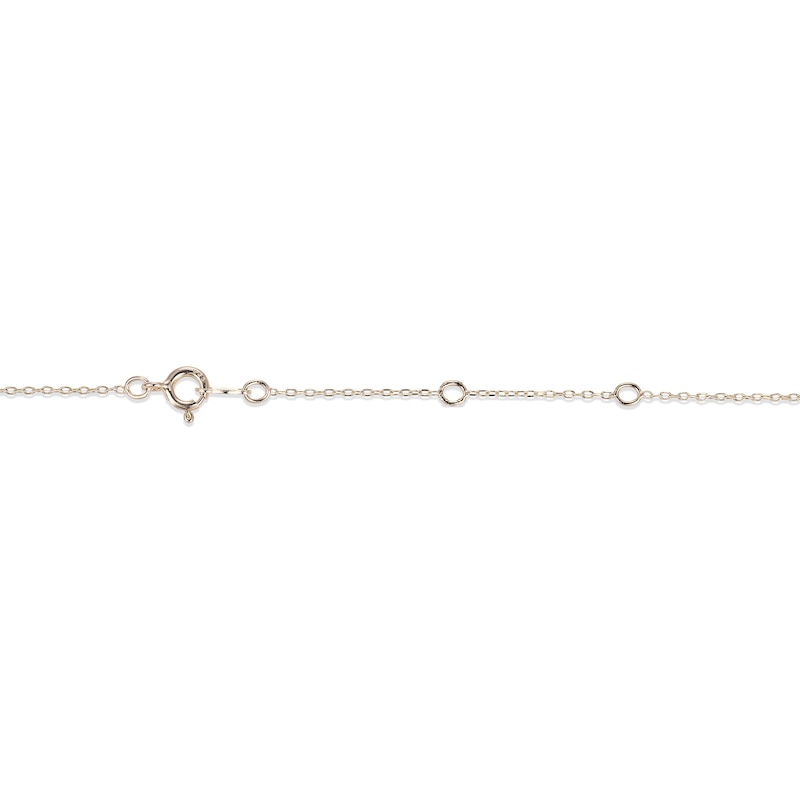 Main Image 4 of Jade and 0.25 CT. T.W. Diamond Oval Drop Pendant in 18K Gold