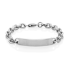 Thumbnail Image 1 of ID Plate Link Chain Bracelet in Stainless Steel - 8.25"