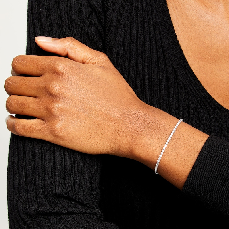 Main Image 2 of 2.00 CT. T.W. Diamond Bracelet in 10K White Gold - 7.25"