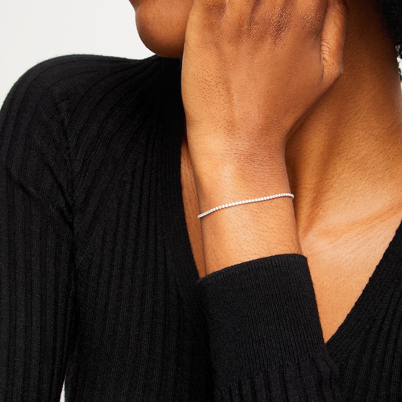 Main Image 2 of 1.00 CT. T.W. Diamond Bracelet in 10K White Gold - 7"