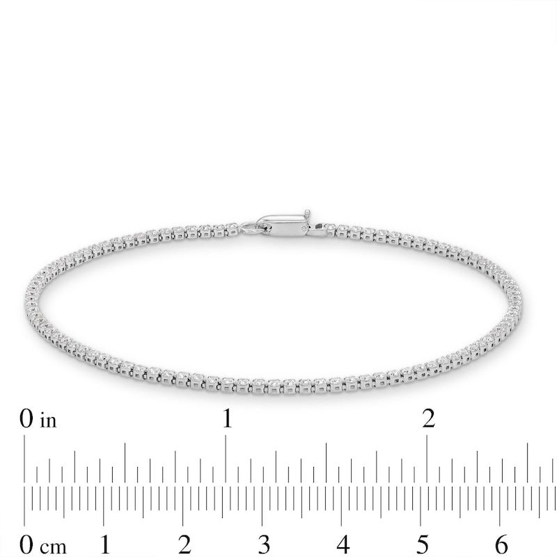 Main Image 4 of 1.00 CT. T.W. Diamond Bracelet in 10K White Gold - 7"