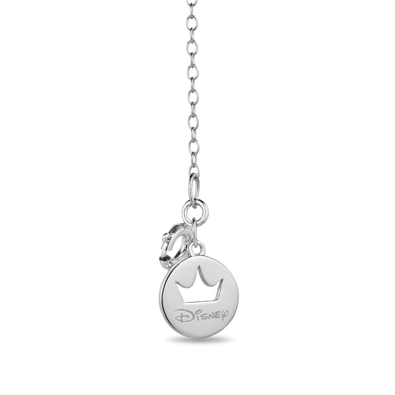 Enchanted Disney Cinderella 0.085 CT. T.W. Diamond Fairy Godmother Pendant in Sterling Silver and 10K Rose Gold - 19”