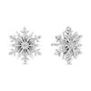 Thumbnail Image 1 of Enchanted Disney Elsa 0.23 CT. T.W. Diamond Snowflake Stud Earrings in Sterling Silver