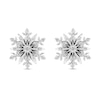 Thumbnail Image 1 of Enchanted Disney Elsa 0.23 CT. T.W. Diamond Snowflake Stud Earrings in Sterling Silver
