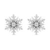 Thumbnail Image 2 of Enchanted Disney Elsa 0.23 CT. T.W. Diamond Snowflake Stud Earrings in Sterling Silver