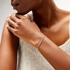 Thumbnail Image 2 of Diamond-Cut and Red Enamel Bead Bracelet in Hollow 18K Gold - 7.5"