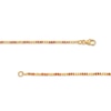 Thumbnail Image 3 of Diamond-Cut and Red Enamel Bead Bracelet in Hollow 18K Gold - 7.5"