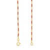 Thumbnail Image 3 of Diamond-Cut and Red Enamel Bead Necklace in Hollow 18K Gold - 16"