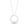 0.25 CT. Certified Lab-Created Diamond Solitaire Open Circle Pendant in 14K White Gold (F/SI2)