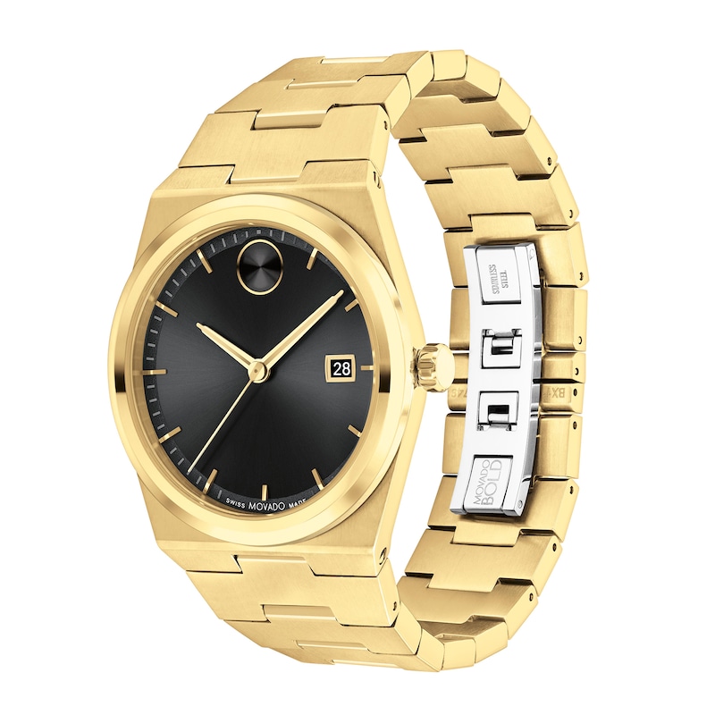 Main Image 2 of Men's' Movado Bold® Quest Gold-Tone IP Watch with Black Dial (Model: 3601223)