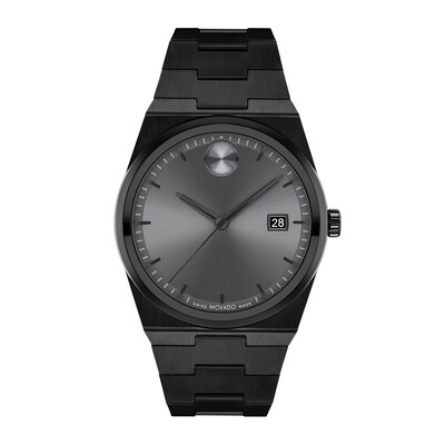Men's' Movado Bold® Quest Black IP Watch with Grey Dial (Model: 3601224)