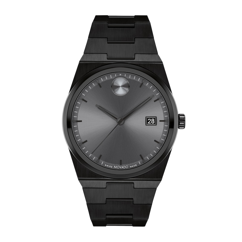Main Image 1 of Men's' Movado Bold® Quest Black IP Watch with Grey Dial (Model: 3601224)