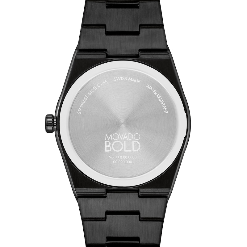 Main Image 3 of Men's' Movado Bold® Quest Black IP Watch with Grey Dial (Model: 3601224)