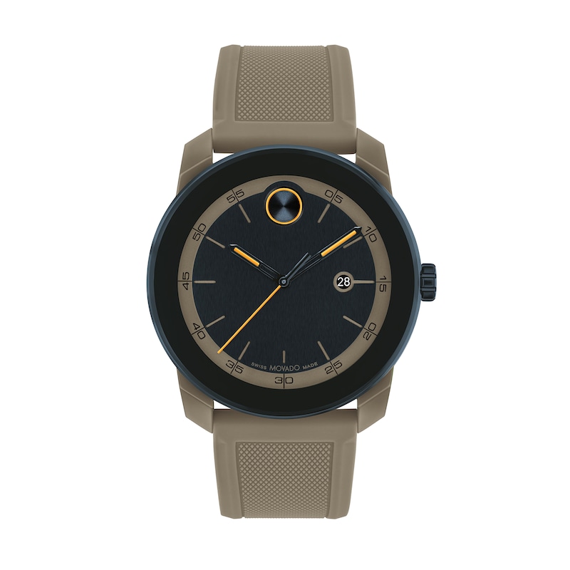 Main Image 1 of Men's Movado Bold TR90 Blue and Grey IP Watch with Grey Silicone Strap and Blue Dial (Model: 3601209)