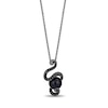 Thumbnail Image 1 of Enchanted Disney Villains Black Cultured Pearl and 0.145 CT. T.W. Black Diamond Pendant in Sterling Silver-19”