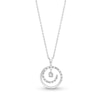 Thumbnail Image 1 of Unstoppable Love™ 0.12 CT. T.W. Diamond Swirl Circle Pendant in 10K White Gold - 19"
