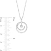 Thumbnail Image 4 of Unstoppable Love™ 0.12 CT. T.W. Diamond Swirl Circle Pendant in 10K White Gold - 19"