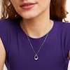0.25 CT. Certified Lab-Created Diamond Solitaire Open Teardrop Pendant in 14K White Gold (F/SI2)