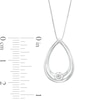 0.25 CT. Certified Lab-Created Diamond Solitaire Open Teardrop Pendant in 14K White Gold (F/SI2)