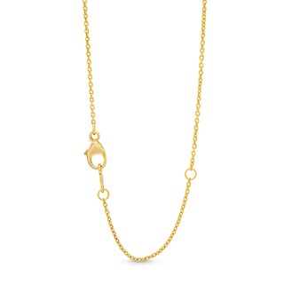 Unstoppable Love™ 0.10 CT. T.W. Diamond Swirl Ribbon Teardrop Pendant in 10K Gold - 19"