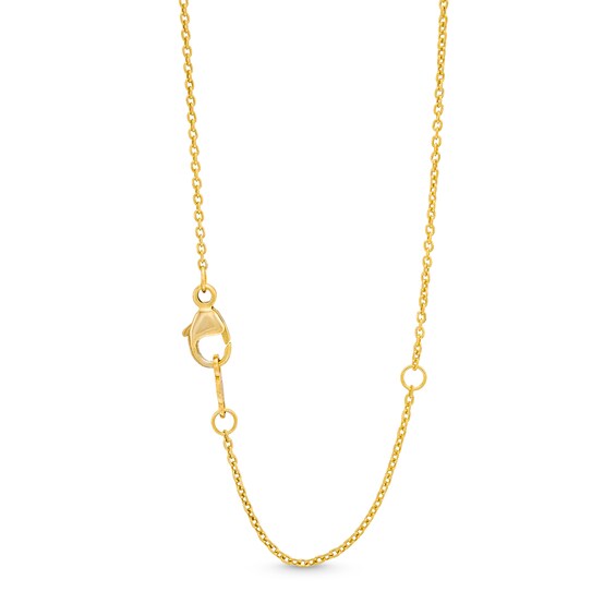 Unstoppable Love™ 0.10 CT. T.W. Diamond Swirl Ribbon Teardrop Pendant in 10K Gold - 19"