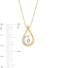 Thumbnail Image 3 of Unstoppable Love™ 0.10 CT. T.W. Diamond Swirl Ribbon Teardrop Pendant in 10K Gold - 19"