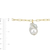 Thumbnail Image 2 of 13.8mm Paper Clip Chain Bracelet in Sterling Silver with 18K Gold Plate