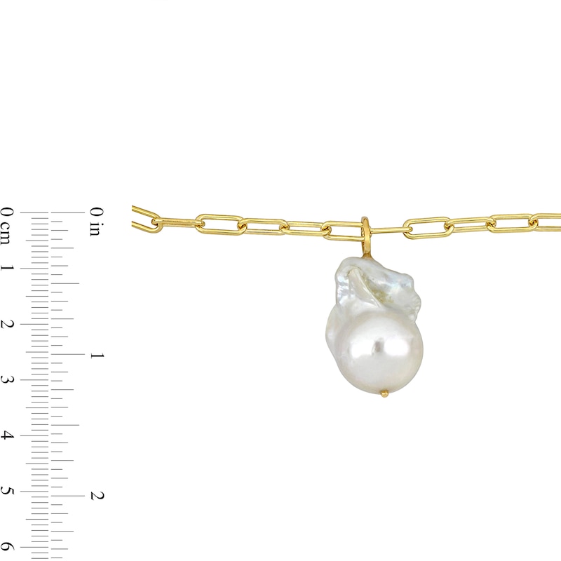 Main Image 2 of 13.8mm Paper Clip Chain Bracelet in Sterling Silver with 18K Gold Plate