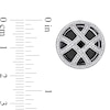 Thumbnail Image 3 of Black Onyx Bead Ribbon Criss-Cross Cuff Links in Sterling Silver