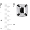 Thumbnail Image 3 of Black Lab-Created Sapphire and White Lab-Created Sapphire Art Deco Style Cuff Links in Sterling Silver