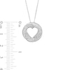 Thumbnail Image 3 of 0.30 CT. T.W. Diamond Triple Row Swirl Heart Circle Pendant in Sterling Silver