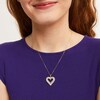 Thumbnail Image 2 of 1.00 CT. T.W. Diamond Scallop Frame Heart Pendant in 10K Gold