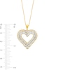 Thumbnail Image 4 of 1.00 CT. T.W. Diamond Scallop Frame Heart Pendant in 10K Gold