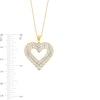 Thumbnail Image 3 of 1.00 CT. T.W. Diamond Scallop Frame Heart Pendant in 10K Gold