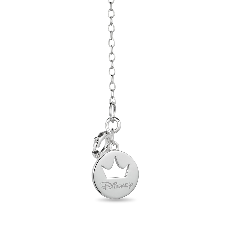 Main Image 2 of Enchanted Disney Pocahontas Smoky Quartz and 0.18 CT. T.W. Diamond Feather Drop Pendant in Sterling Silver and 10K Gold