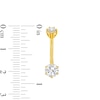 Thumbnail Image 2 of Cubic Zirconia Belly Button Ring in Solid 14K Gold - 14G 7/16"