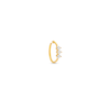 Thumbnail Image 1 of Cubic Zirconia Three Stone Nose Ring in Solid 14K Gold - 20G 5/16"